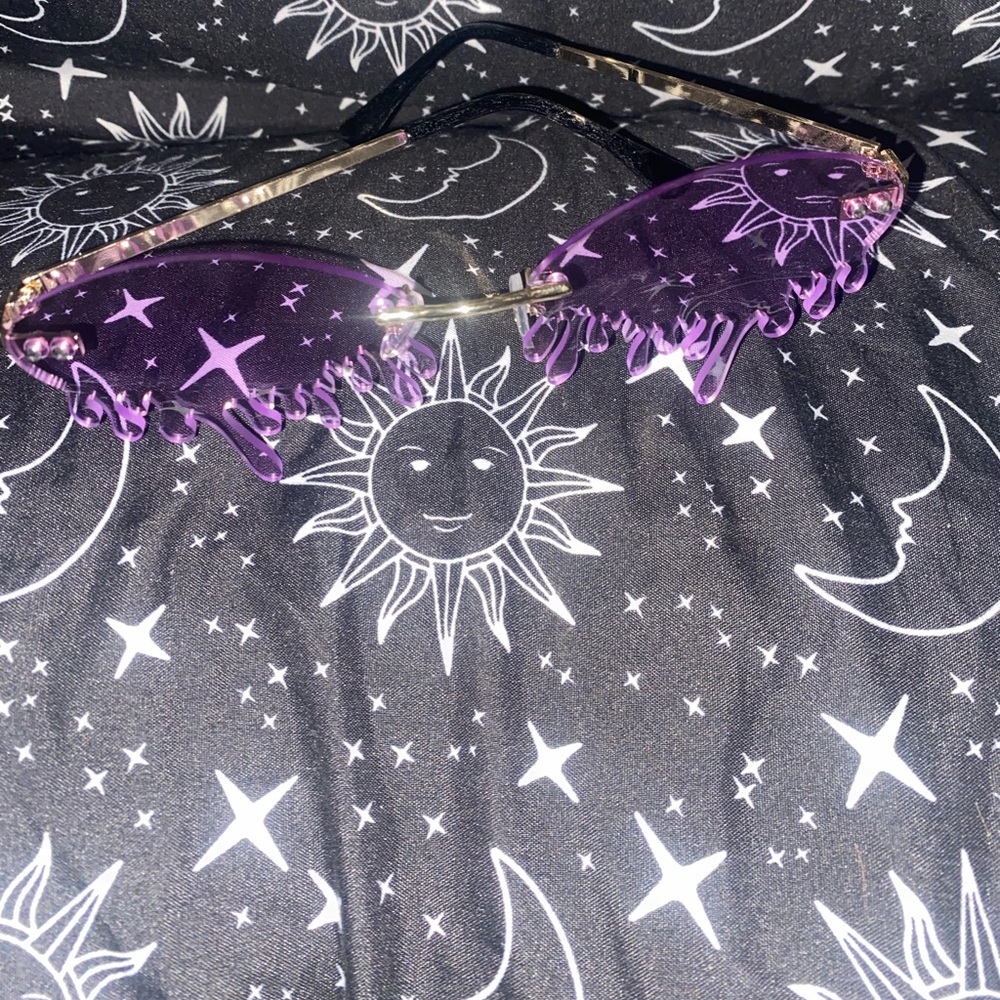 Purple Rimless Tear Shades - Picture 4 of 9